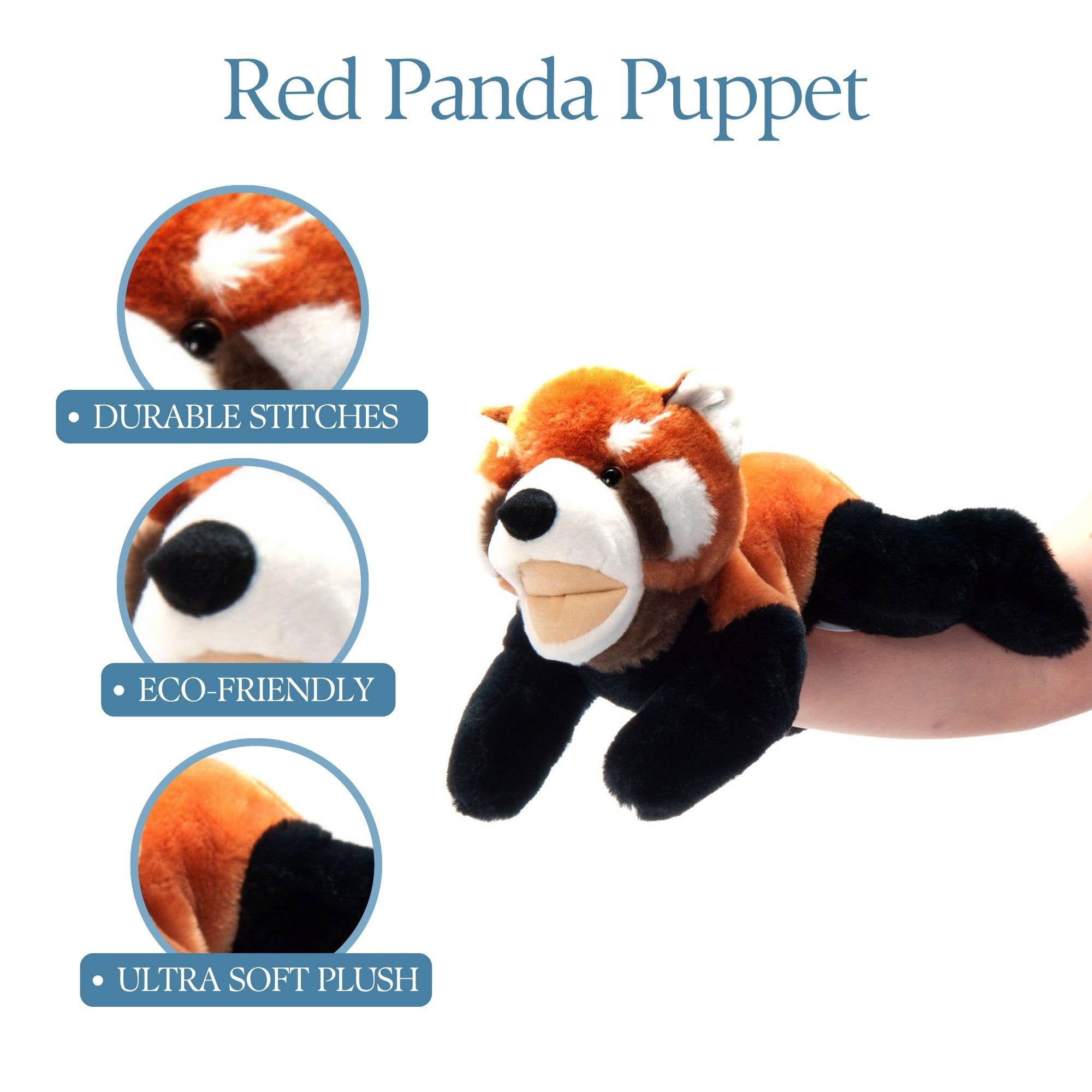 The Petting Zoo - Wholesale Puppet - Kids & Baby - 16" (40cm) Interactive Puppet Red Panda2