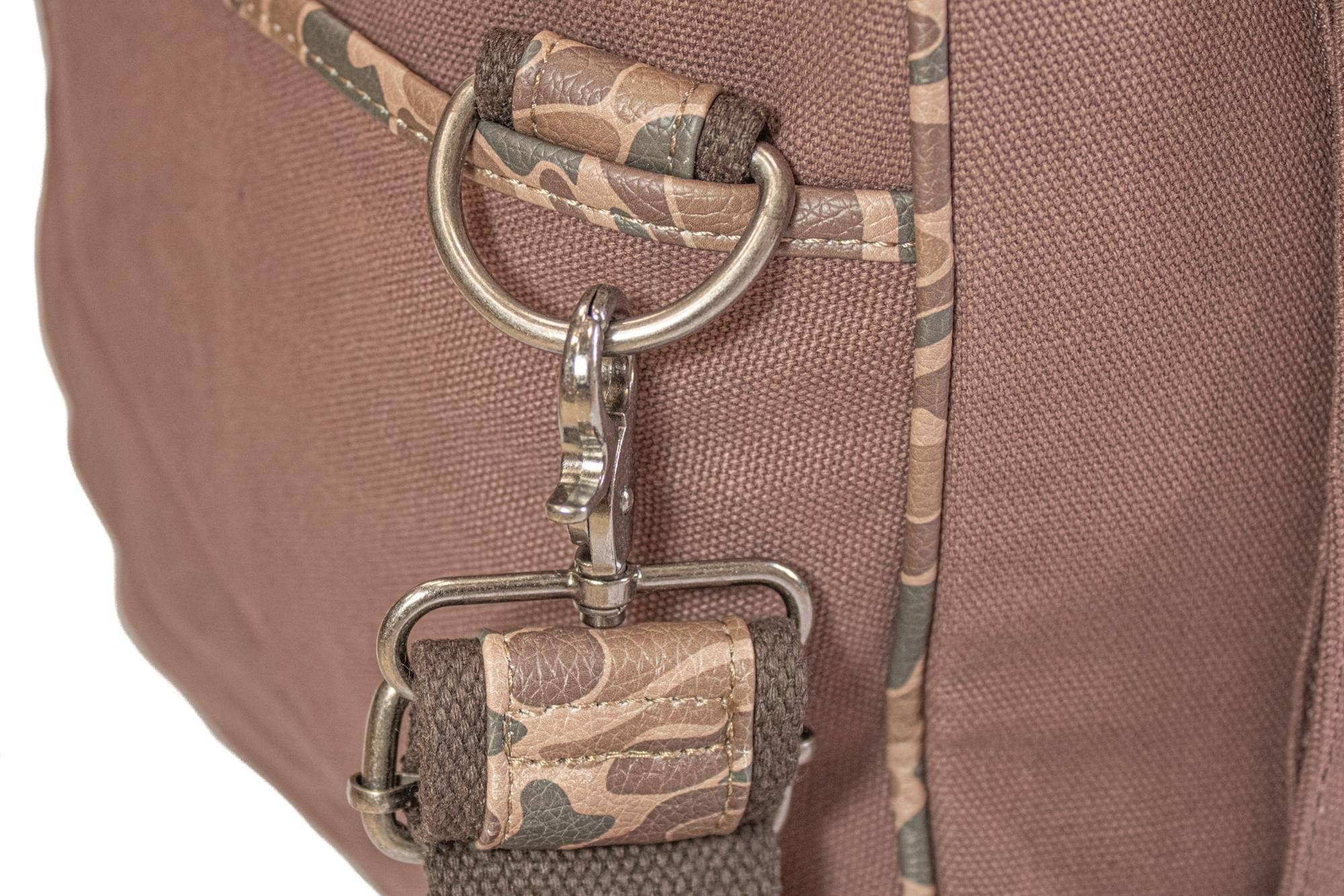 Brown Tan Georgia Bulldogs Camo Canvas Weekender Bag for wholesale on Faire3