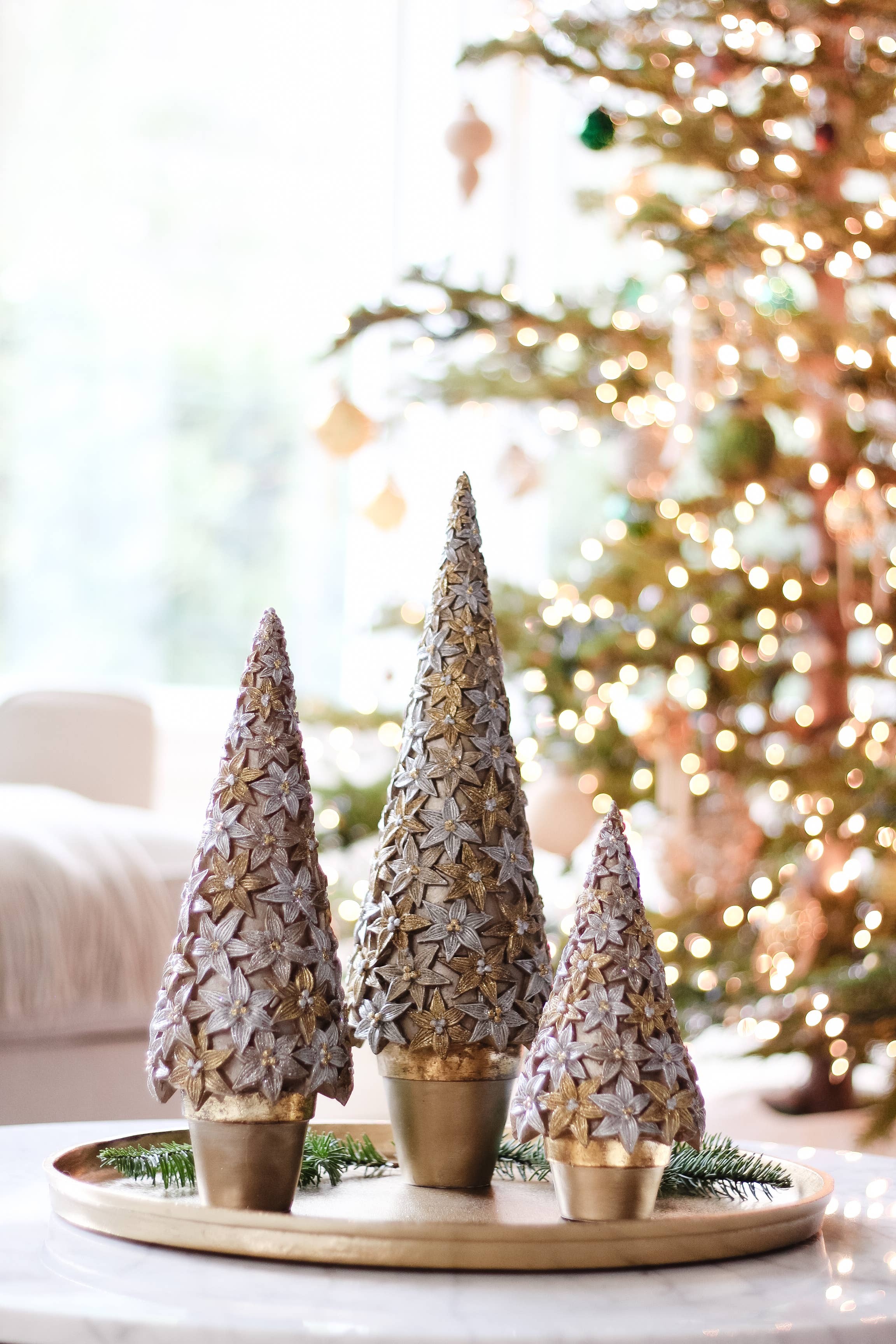 Dekorasyon Gifts  Decor - Wholesale Christmas Decoration - Stargazer Cone Tree (Dark Champagne)3