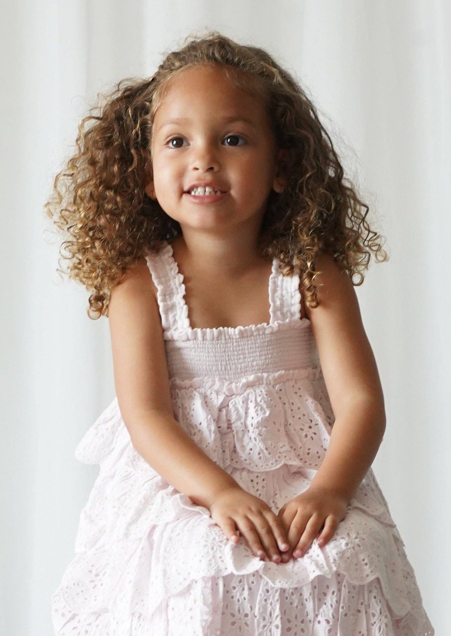 Lepela - Wholesale Dress - Kids - Amélie | Muslin Cotton Anglaise Dress | Seashell6