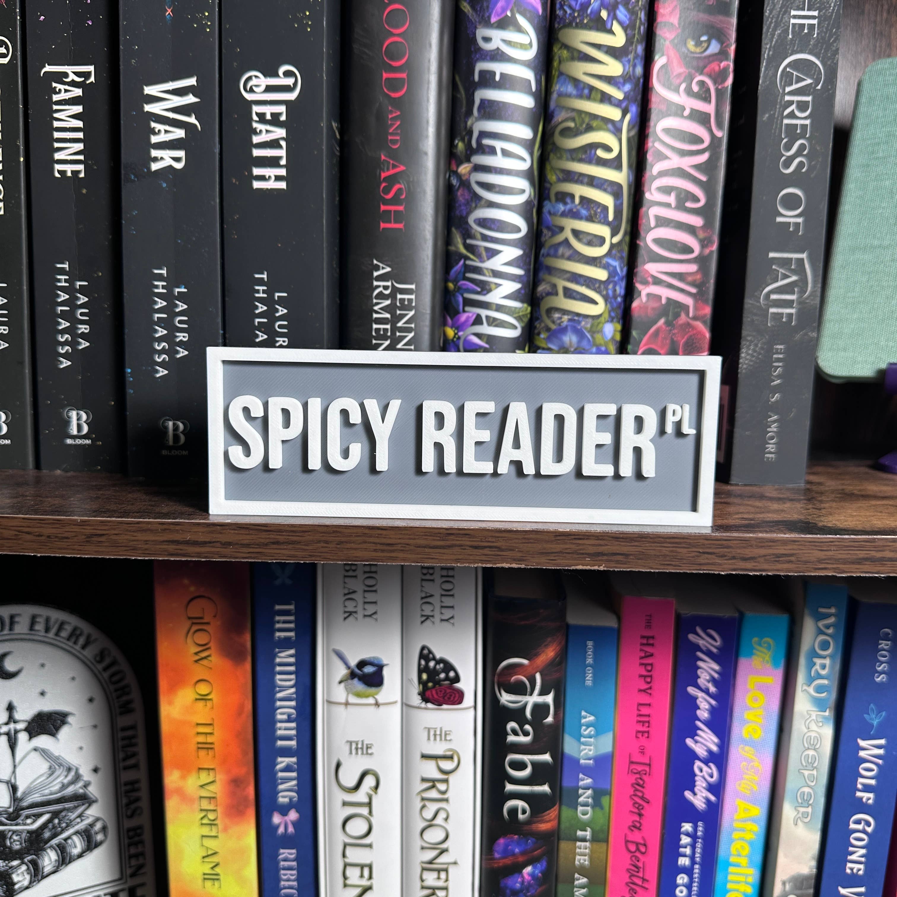 The Crafted Nook - Wholesale Sign - Spicy Reader Street Sign | Bookshelf Decor0