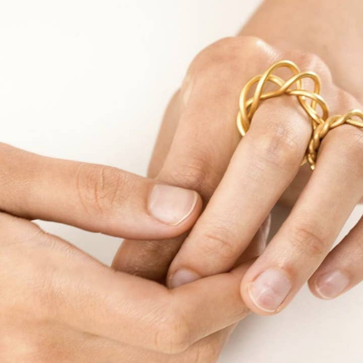 A MAR LIBRE - Wholesale Band/Stacked Ring - MIMBRE DOME RING3