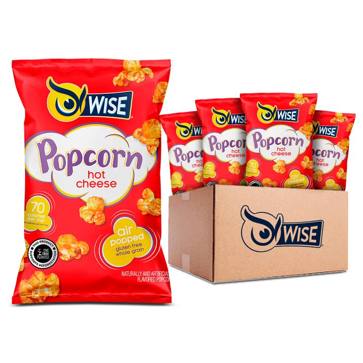 Hot Cheese Popcorn for wholesale by Wise Foods
