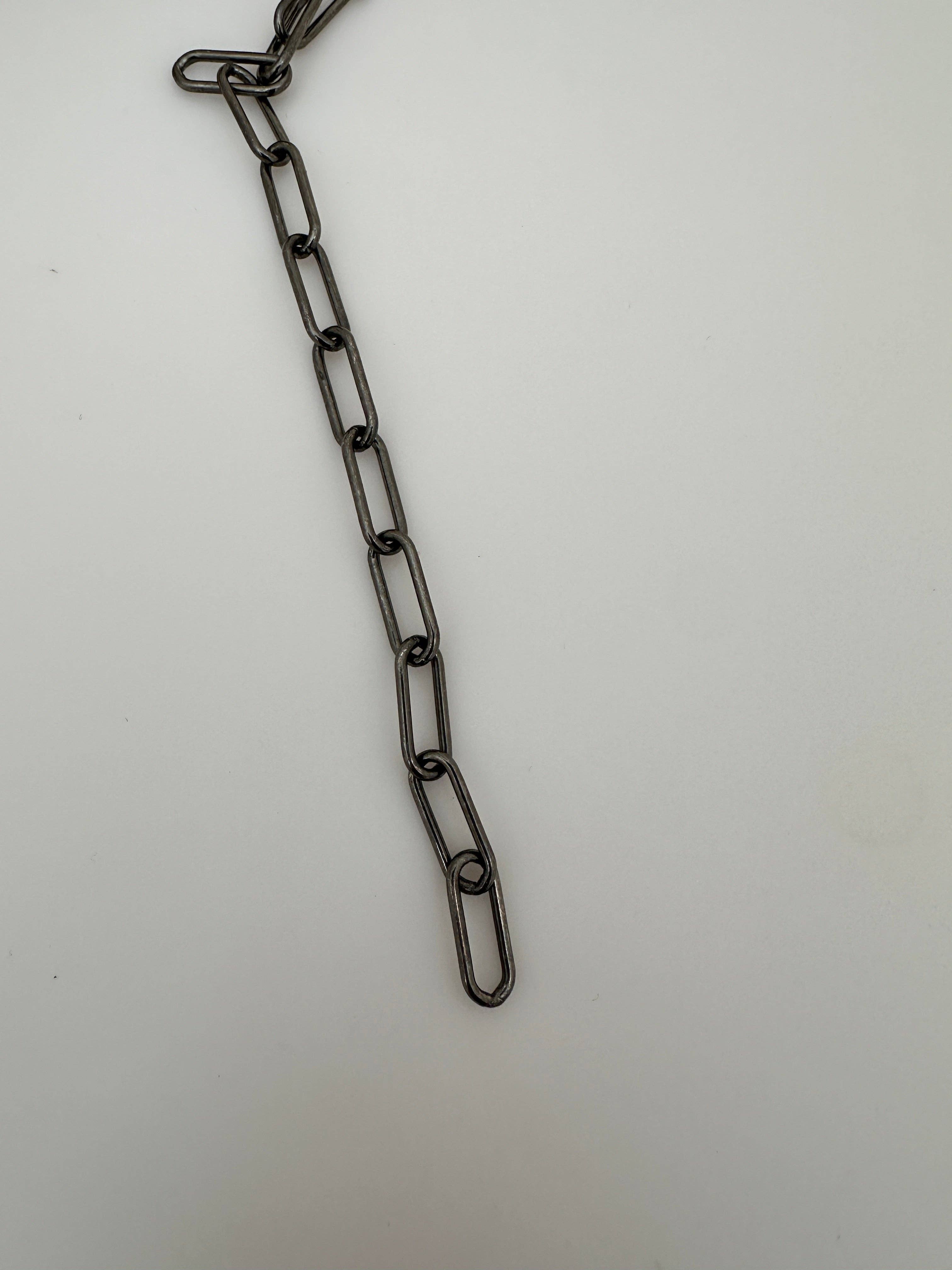 Sterling-Sil 925 Sterlingsilber | Glatte Büroklammerkette | Rechteckige Kette Runddraht | Maschinell gefertigte Kette | Größe 15,5mmX6mm, 1 Fuß für den Großhandel auf Faire9