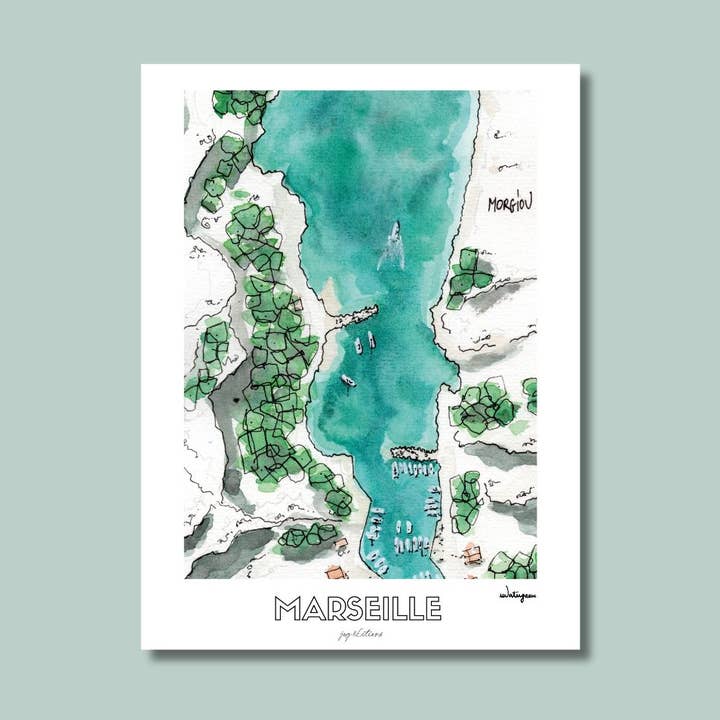 Affisch - Morgiou - Vattenspel för wholesale av JOG | Maison d’éditions