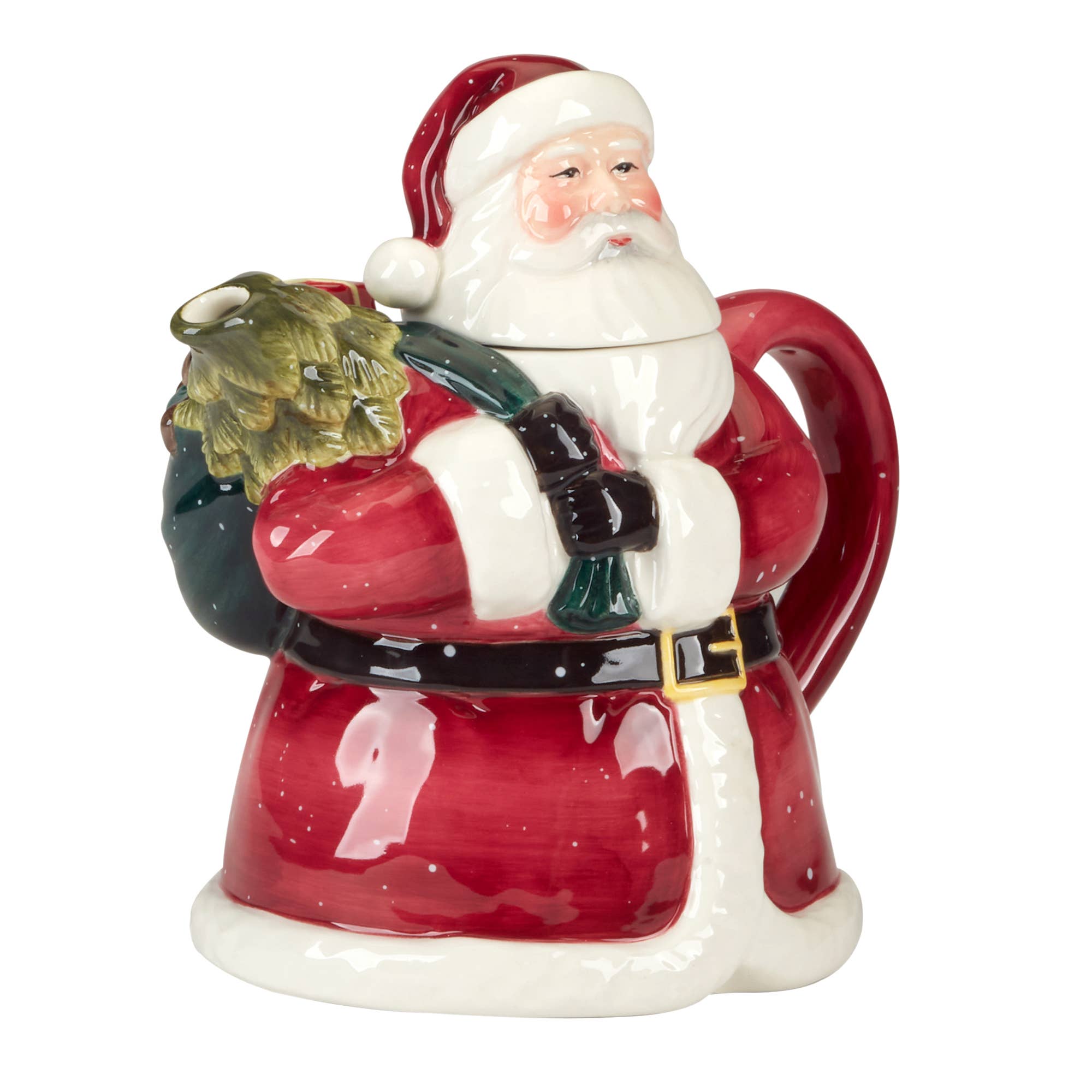 Certified International - Wholesale Tea Pot - Santa's Secret 3-D Christmas Teapot - Santa2