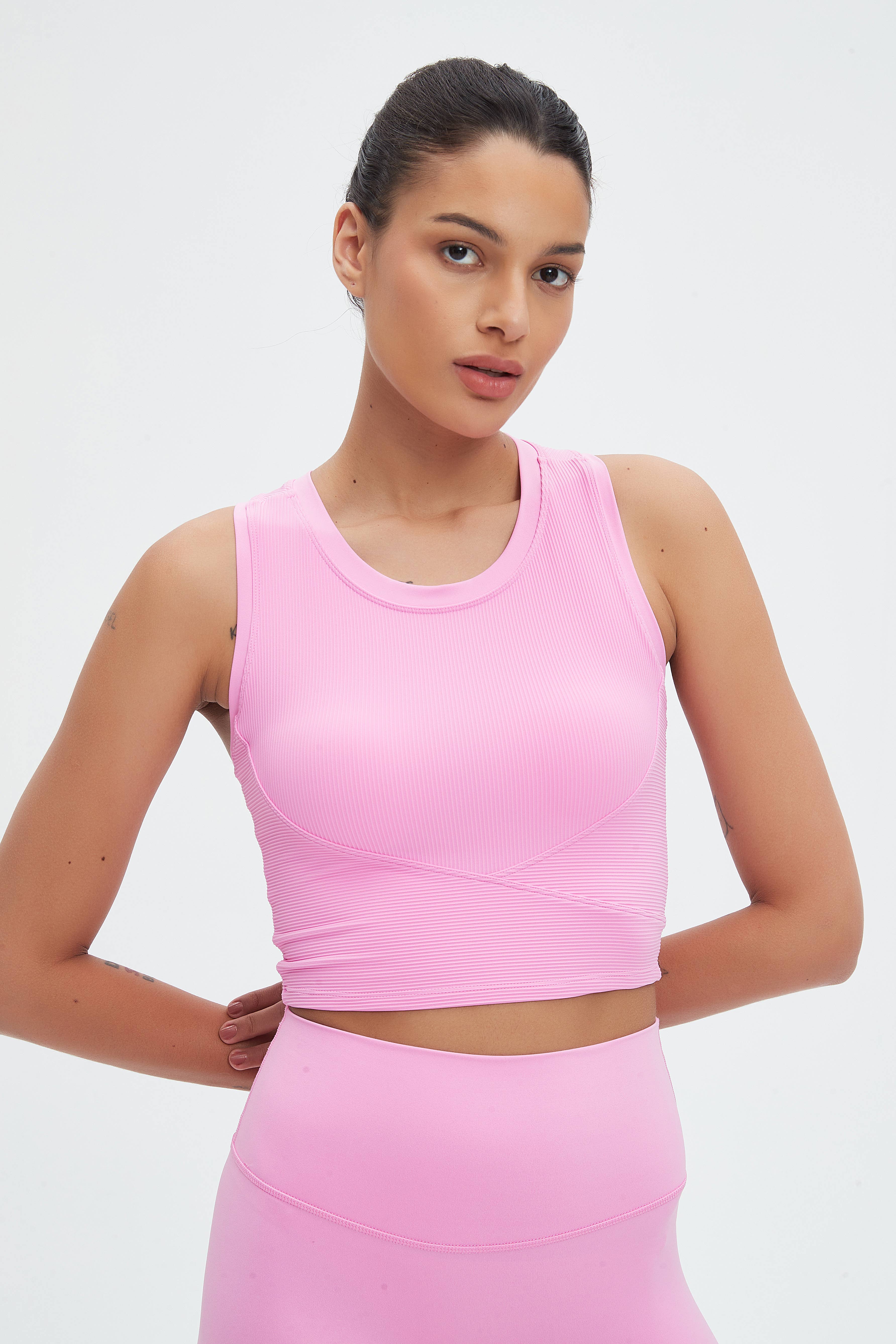 91thelabel - Vendita all'ingrosso Canotta - Donna - Canotta a coppa sagomata a costine Malibu15