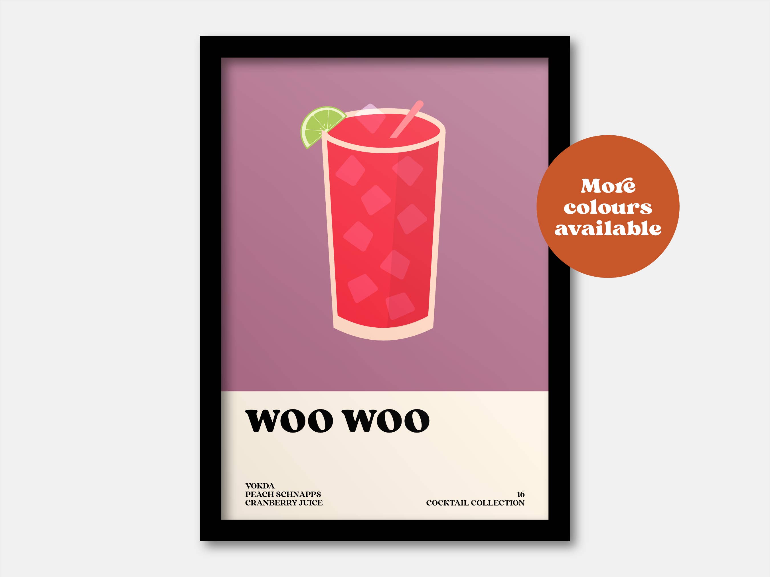 Lauren Beth Designs – wholesale Art print – Woo Woo Cocktail Print4