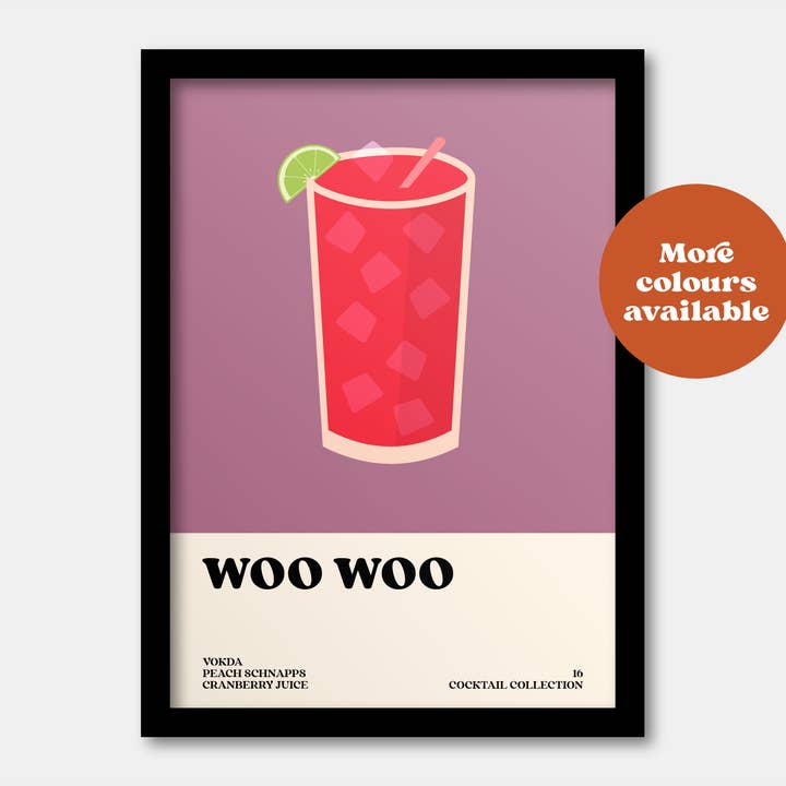 Lauren Beth Designs – wholesale Art print – Woo Woo Cocktail Print4