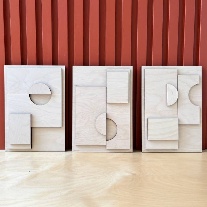 Plyconic - Venta al por mayor Papel pintado 3D - Cuadro en relieve de madera contrachapada Hal1