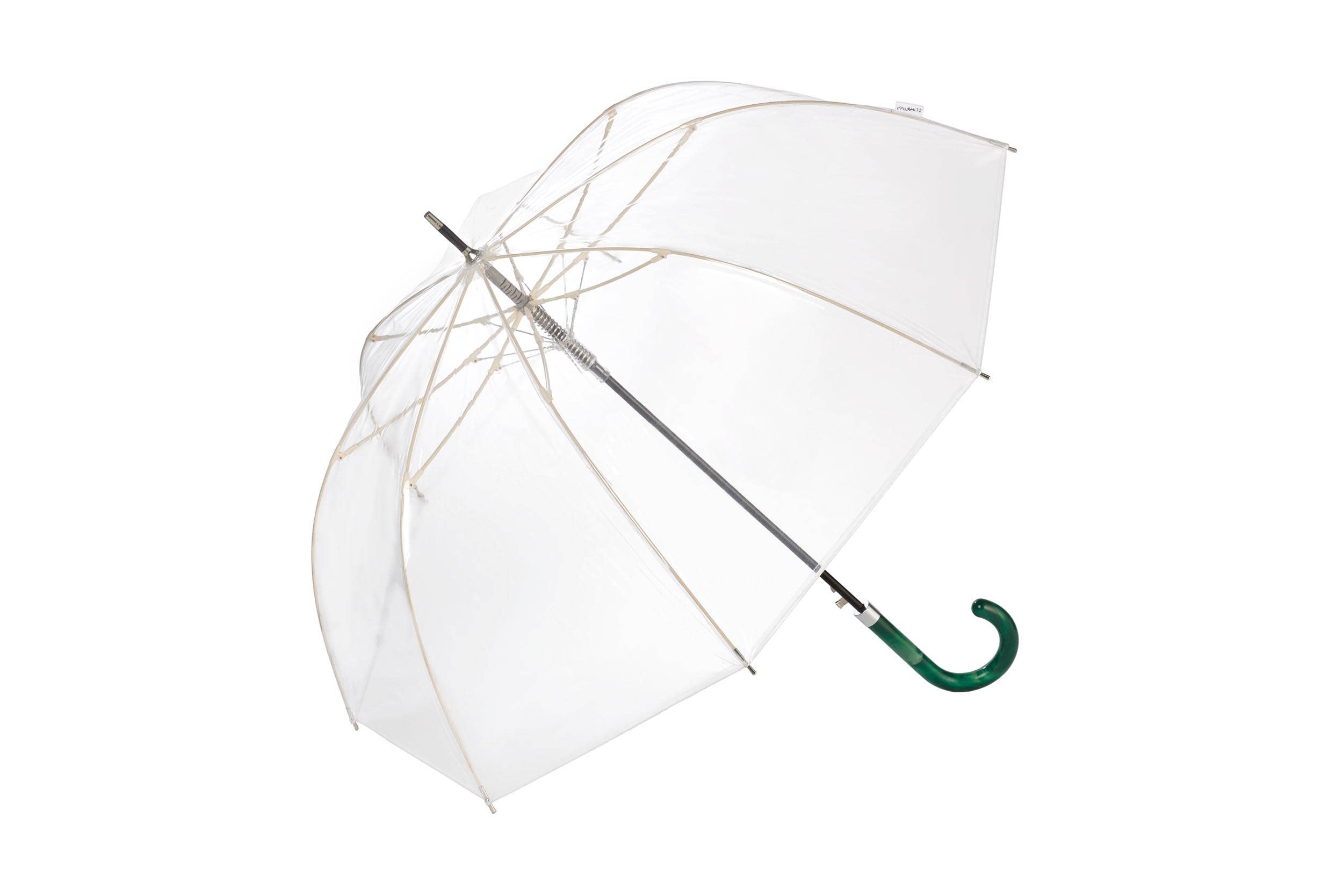 Clima Umbrellas - Wholesale Umbrella - Women's - “Aqua” Transparent Long Auto Umbrella | Marbled handle7