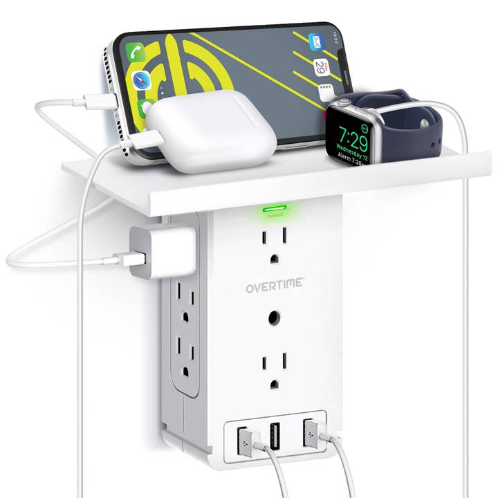 Overtime brands - Wholesale Charging dock - Outlet Shelf 11-Port Wall Charger and Surge Protector