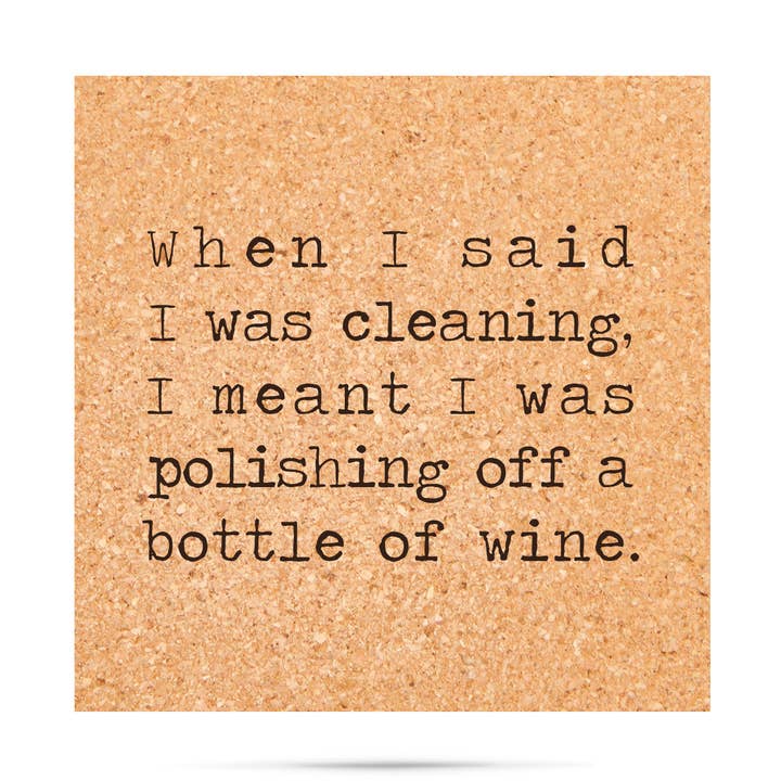 ellembee gift – Engroshandel Bordskånere – Polering Vin sjov laser ætset kork Coaster0