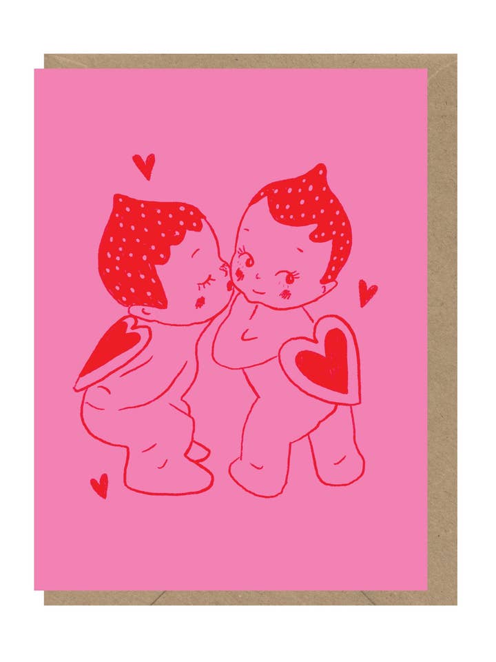 LITT9 Love Cherubs Blank Mini Card for wholesale by Earlybird Designs