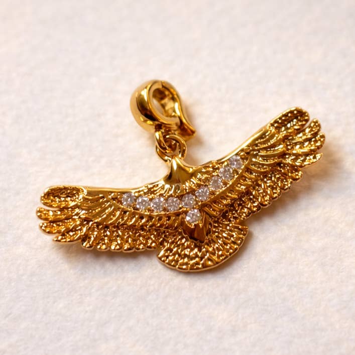 Pendentif à clip aigle doré – Collection Clip & Glow pour la vente par MARLAH