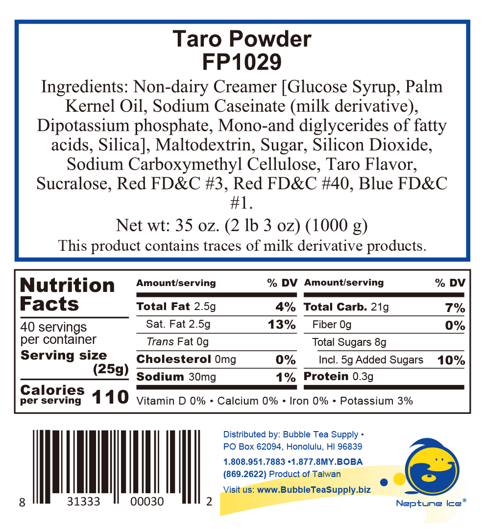Bubble Tea Supply - Wholesale Powdered Health Drink - Taro Bubble Tea Powder2