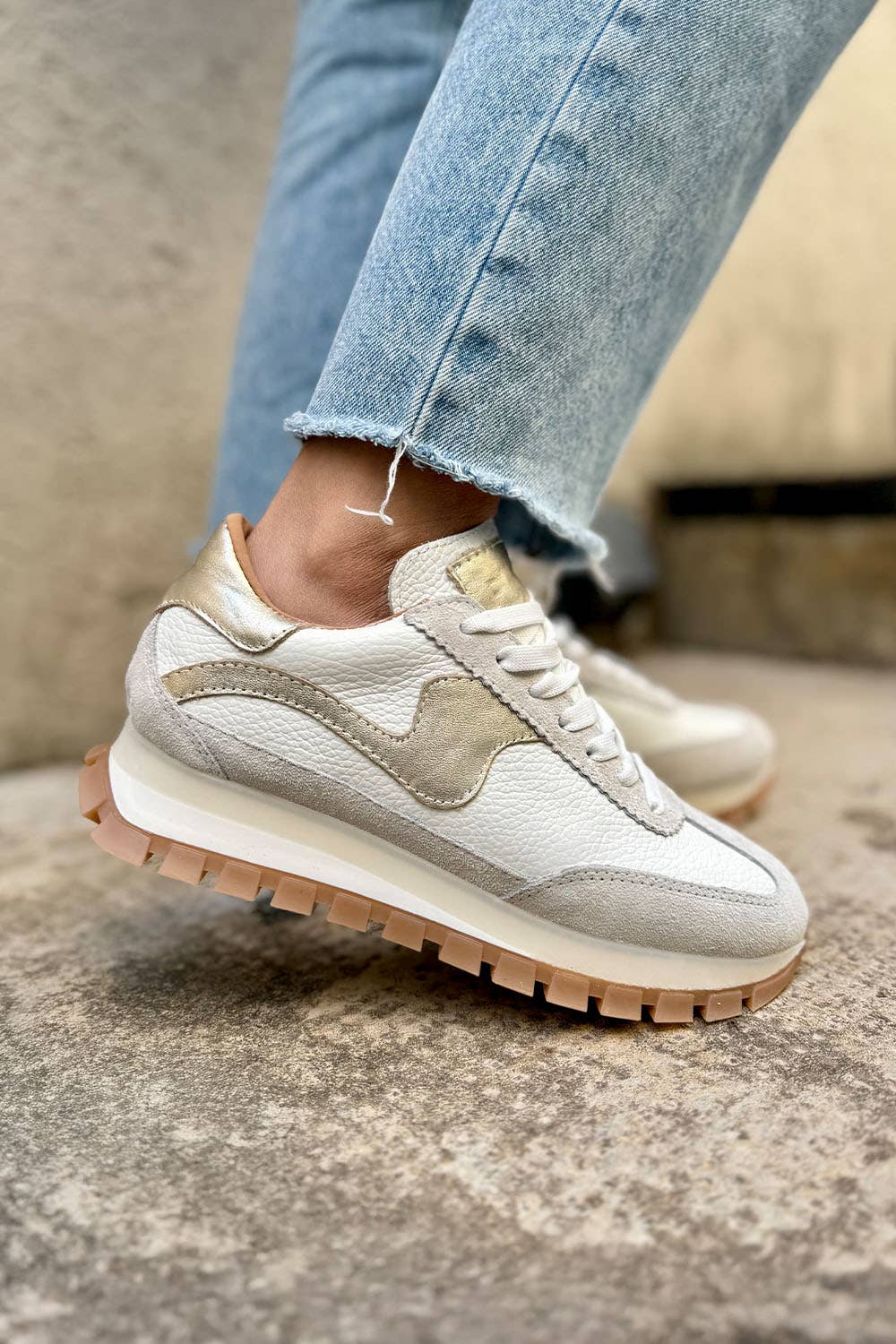 PMK SHOES - Wholesale Lifestyle Sneakers - Women's - Lumia - White - Handmade Cow Leather Sneakers1