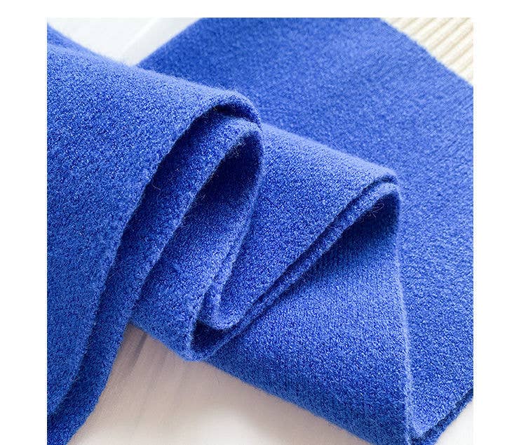 VividLux - Wholesale Wrap - Women's - Cozy Colorblock Knit Shawl14