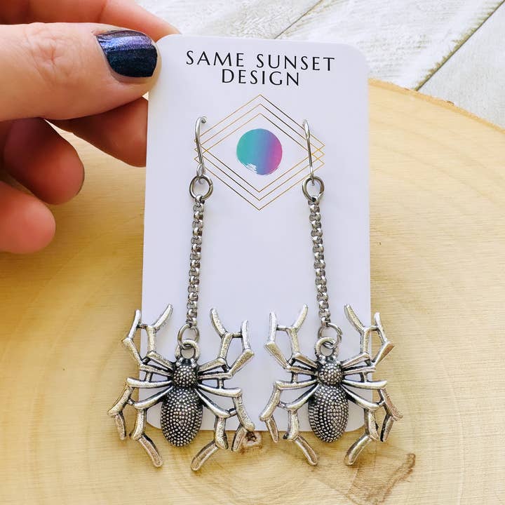 Orecchini Strega Punk Goth Ragno Gioielli alla Moda 2024 per la vendita all'ingrosso da parte di Same Sunset Design