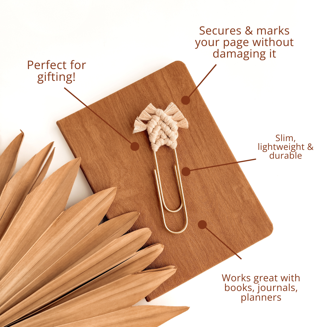 Meraki The Studio Co. - Vente Marque-page - Marque-page macramé | Cadeaux pour lecteurs | Accessoires de livres bohèmes10