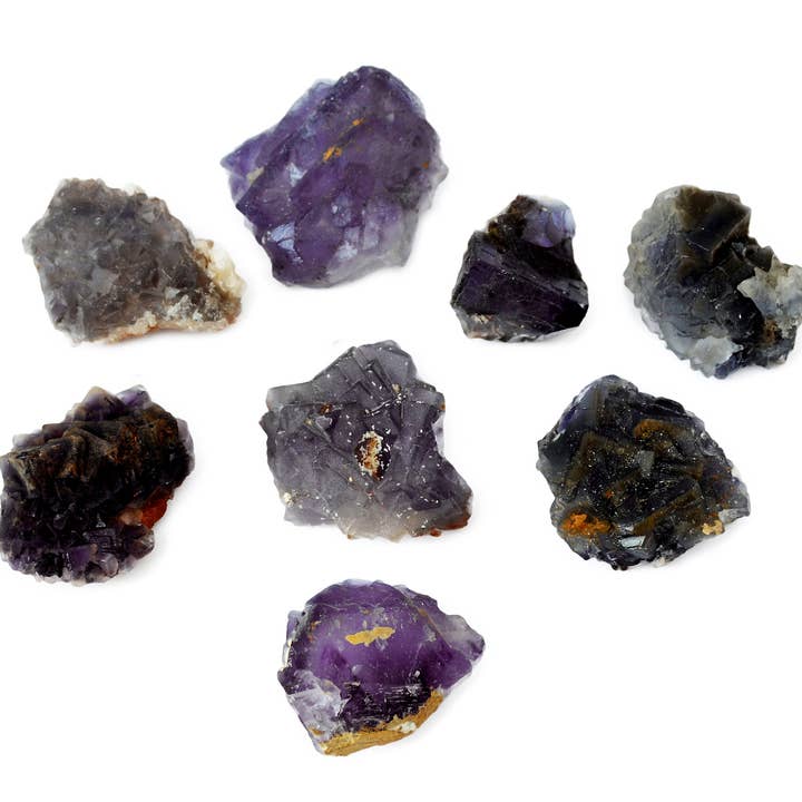 Kaia & Crystals - Wholesale Spiritual Stone/Crystal - Raw Cubic Purple Fluorite Crystal (100g - 350g)