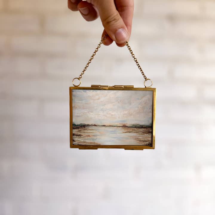 Lewa Studio - Wholesale Ornament - "Finding Space" Gold Frame Ornament 2