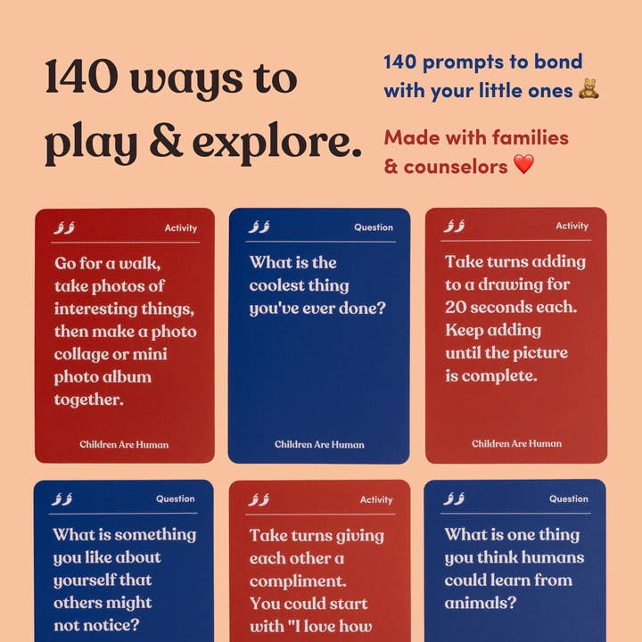 Parents Are Human | Card Games for Family, Love, & Healing - Wholesale Card Game - Children Are Human (Ages 7-10+)2