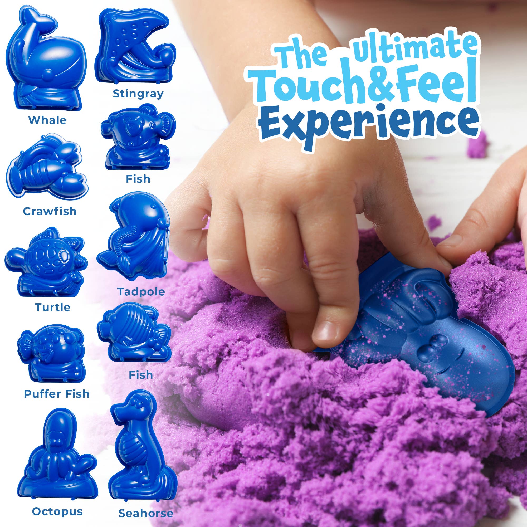Prime Play - Wholesale Putty/Slime - Kids - Magic Sand for Kids - 8 Colors of Sand and 10 Molds5