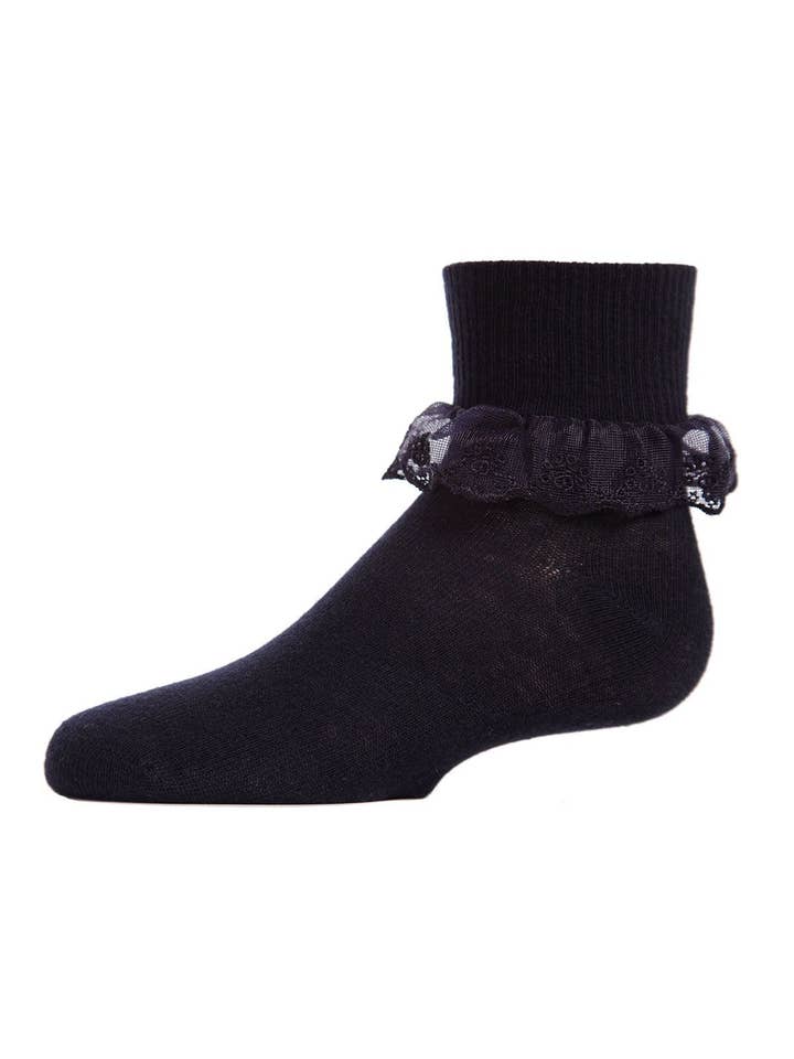 Infinity Classics International Inc. - Wholesale Socks - Kids - MeMoi Classic Lace Girls Ruffle Anklet Socks5