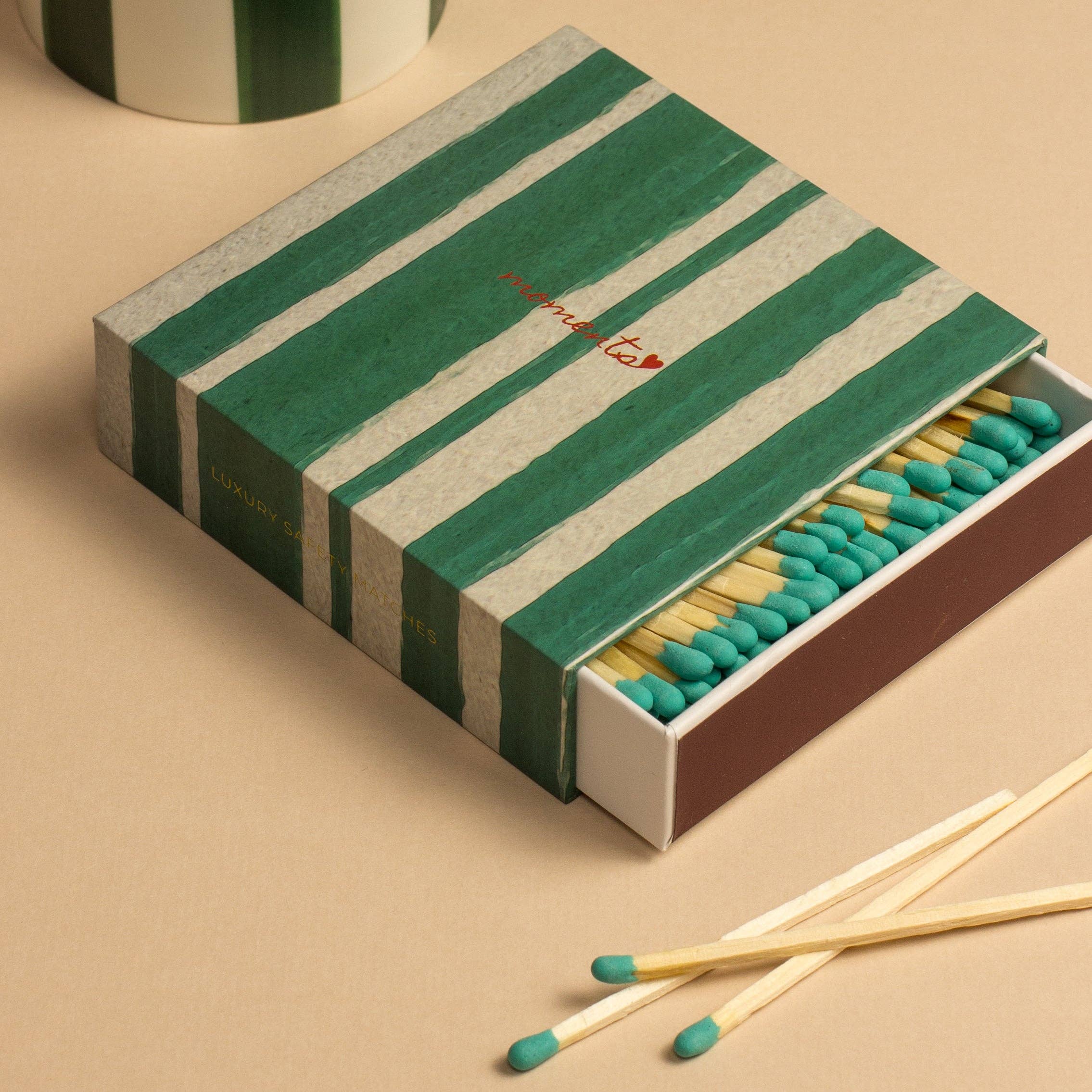 Zesty Lemons - Wholesale Matches - Olive Striped Memories Luxury Matches0