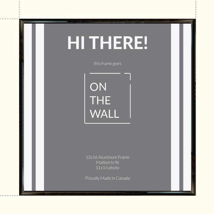 12x12 Satin Black Metal Photo Frame for wholesale by On The Wall Frames