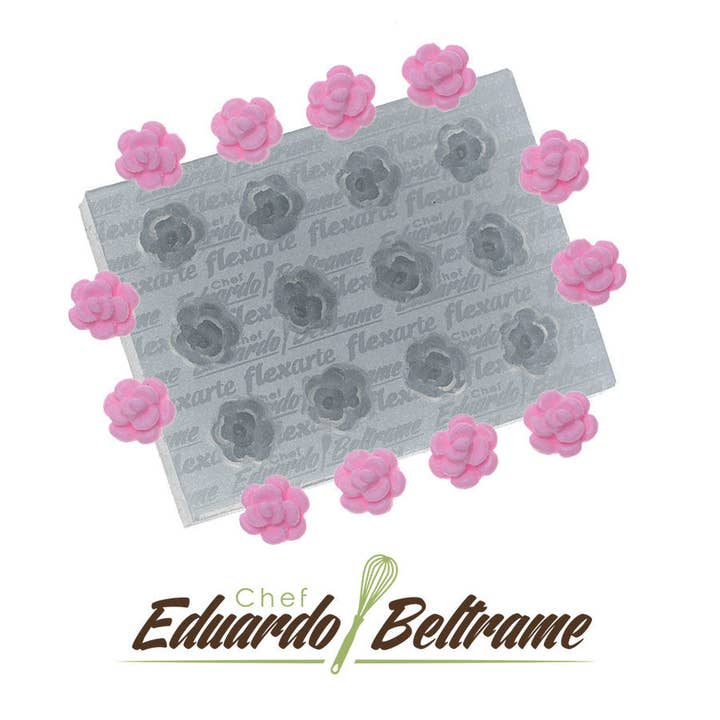 Moule en silicone 3D, mini roses, fleurs, fleurs, fleurs de printemps, décoration de cupcakes, de cupcakes, fondant, moule à bonbons, à faire soi-même pour la vente par Flexarte USA