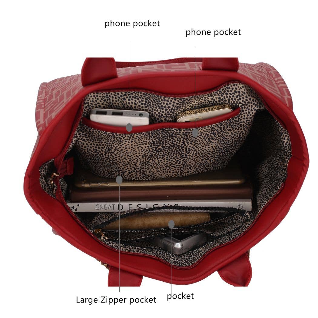 MKF Collection - Venta al por mayor Bolsa de asa- Mujer - Bolso de mano Marlene de piel vegana para mujer con cartera de Mia K6