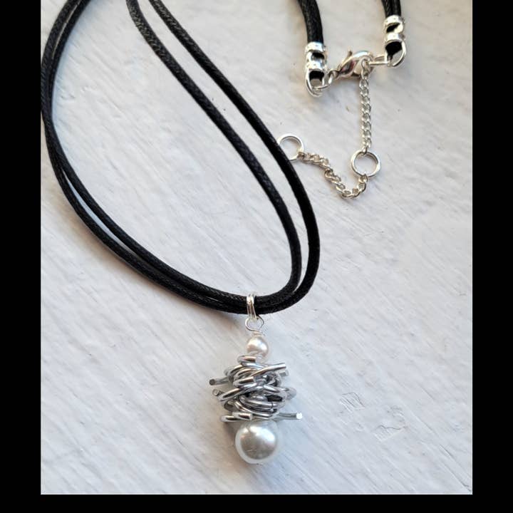 Teahan K Jewelry – Großhandel Kette mit Anhänger/Charm – Silberne Korallenast-Kordel-Anhänger-Halskette / Küstenschmuck