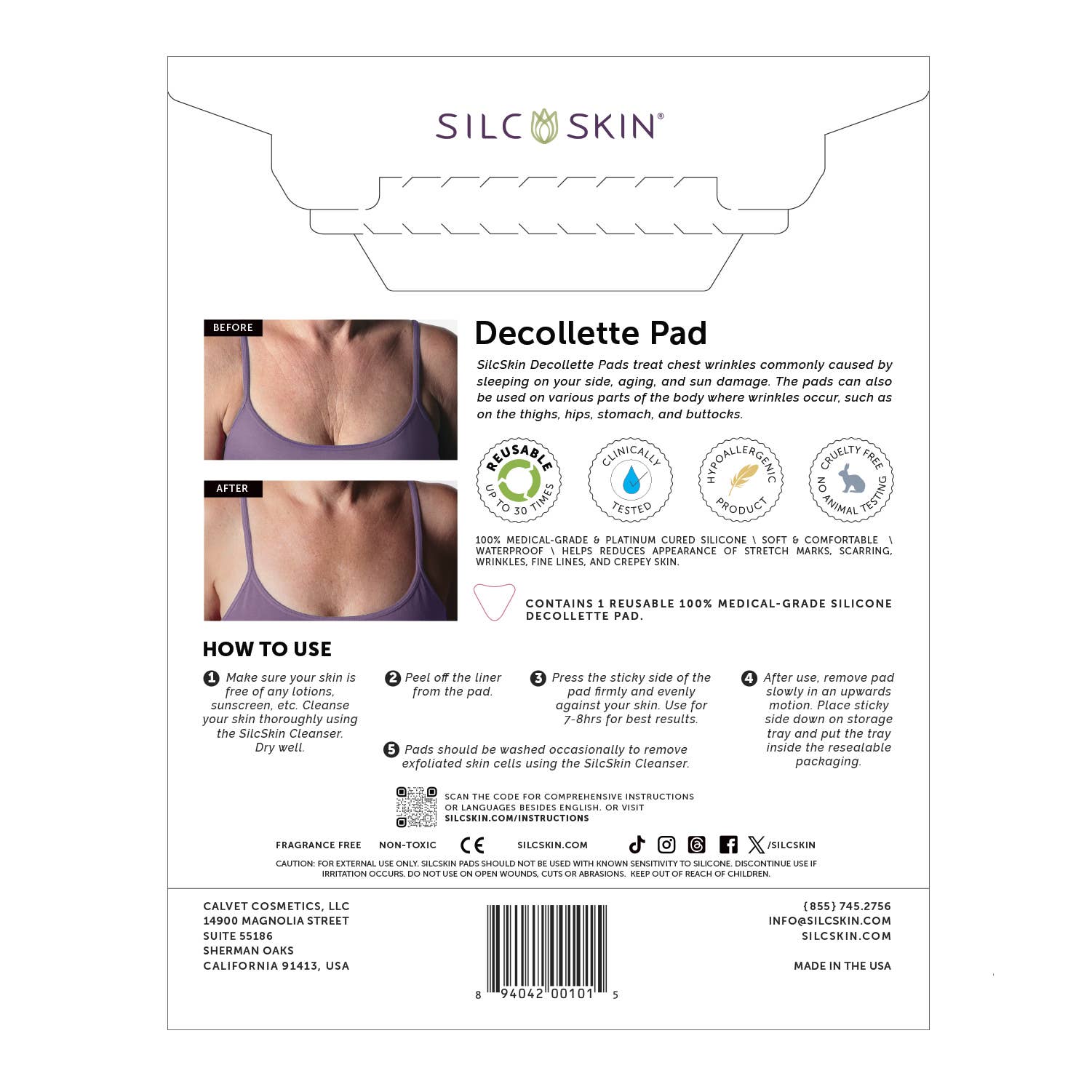SilcSkin - Wholesale Skin Smoothing Kit - SilcSkin Decollette Pads2