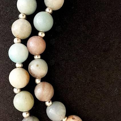 OMA - Eclectic Home - Wholesale Prayer Beads Necklace - Amazonite Mala Prayer Necklace Bracelet 108 Gemstones3