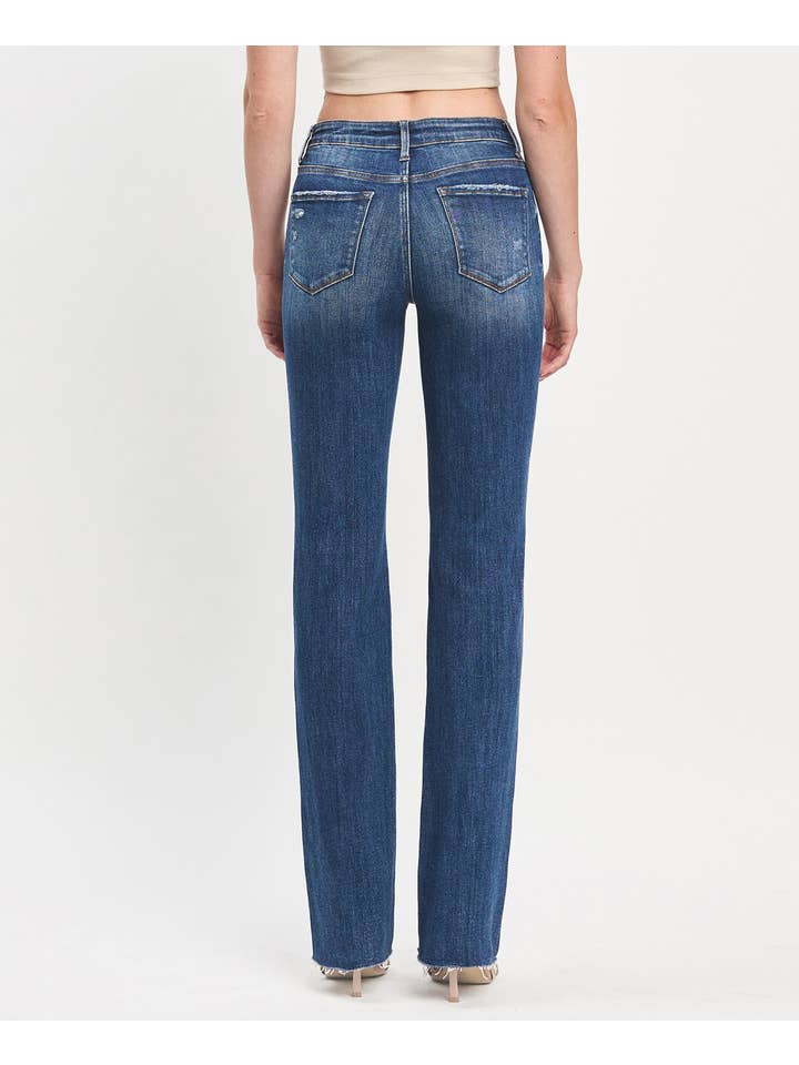 POPLAR PATH HIGH RISE RAW HEM BOOTCUT JEANS LV1485 for wholesale on Faire1