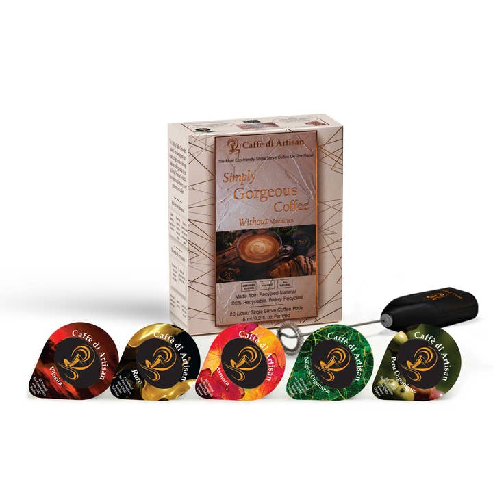 Sampler: Machinevrije vloeibare koffie capsules voor eenmalig gebruik voor wholesale door Caffè di Artisan