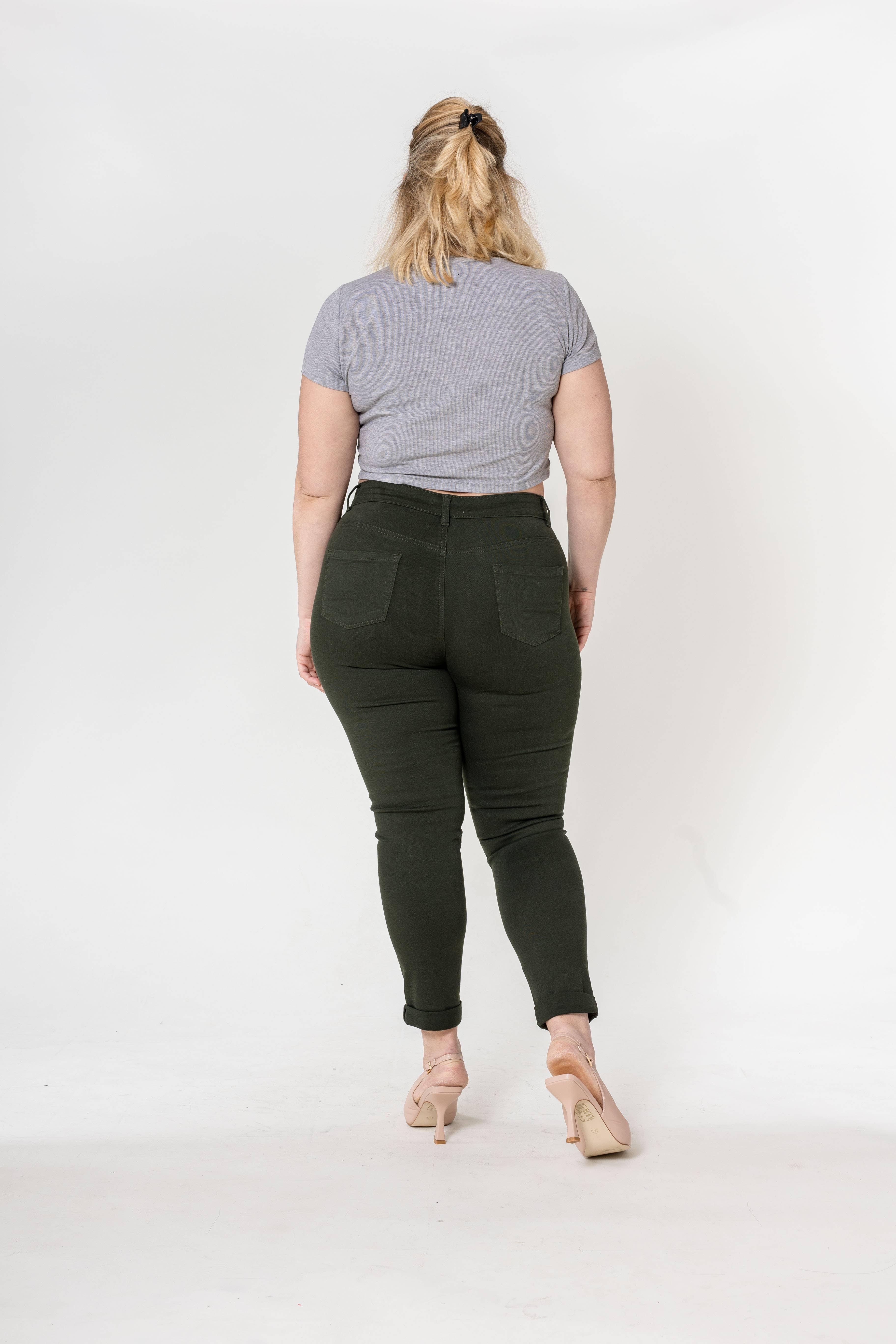 Nina Carter – Calças - Mulher por atacado – Tamanho Plus Curve Plus Tamanho Voltar ao Pescoço P19943