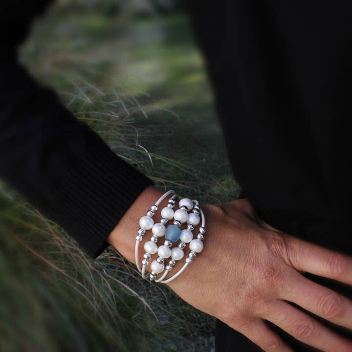 1J Diamond Design Pärla & Glas Armband för wholesale av Sea Ranch Jewelry