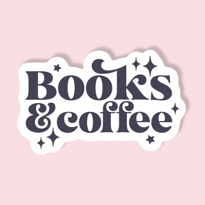 Books & Coffee Sticker for wholesale by Urban Brew