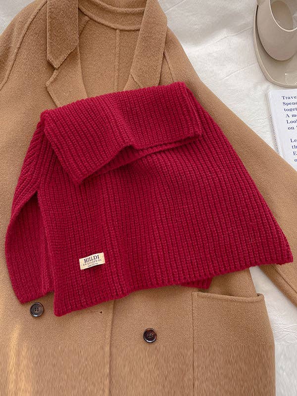 StyleGalX - Venta al por mayor Bufanda - Mujer - Chal y bufanda de punto con cuello alto en colores sólidos para invierno17