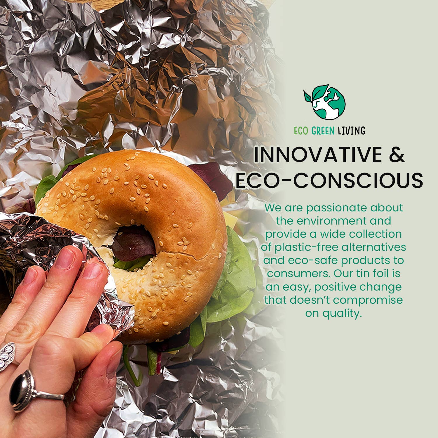 Eco Green Living – wholesale Food storage wrap/bag – 100% Recycled Aluminium Foil - 30cm x 10m7