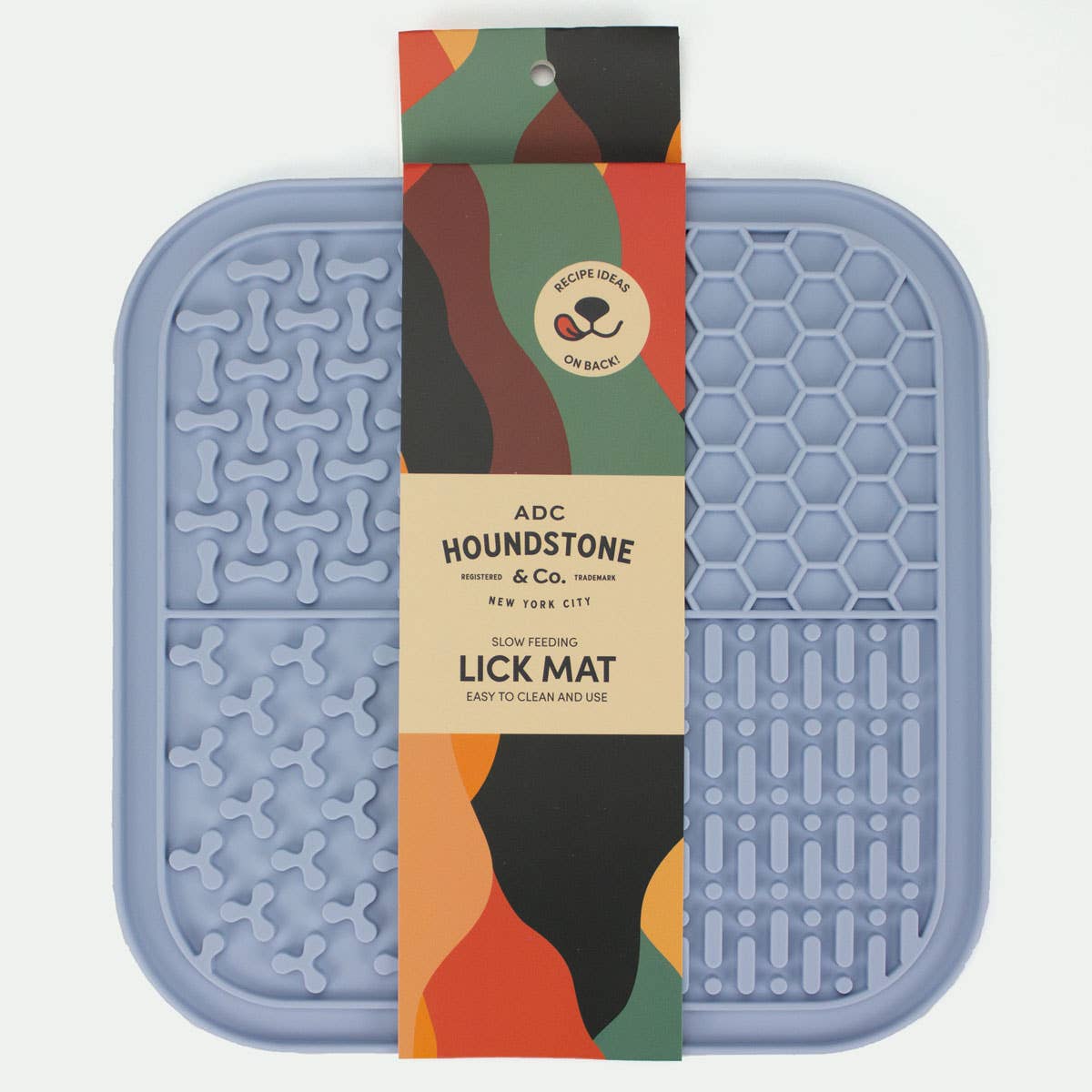 ADC Houndstone & Co. - Wholesale Pet Food Mat - Dog - Bundle & Save - Dog Lick Mats - (8 Blue, 8 Sage, 8 Rose)1