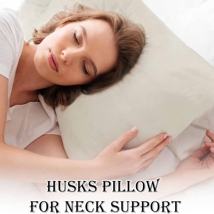 Orimono Elegance - Wholesale Bedding pillow - Organic Buckwheat Pillow with Neutral Floral Block Print 9