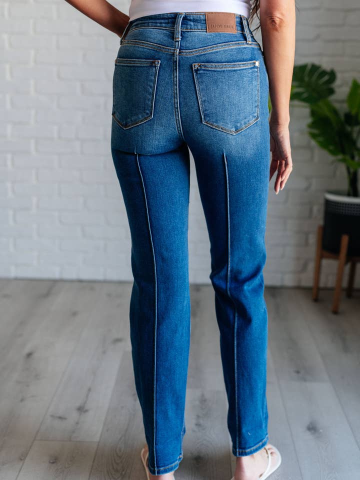 Avenue Wholesale - Wholesale Jeans - Women's - Judy Blue High Rise Center Seam Detail Straight Jeans