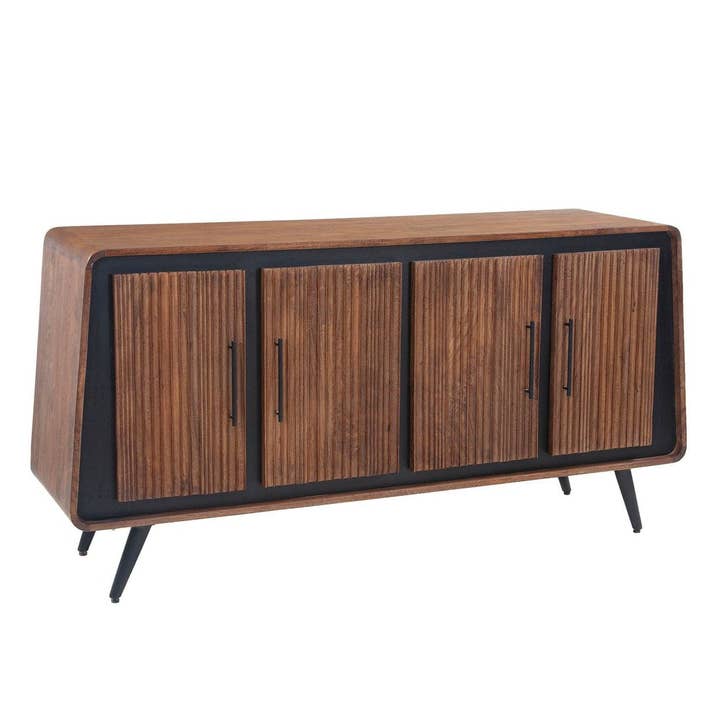 Buffet en bois à quatre portes Railtown pour la vente par LOOMLAN