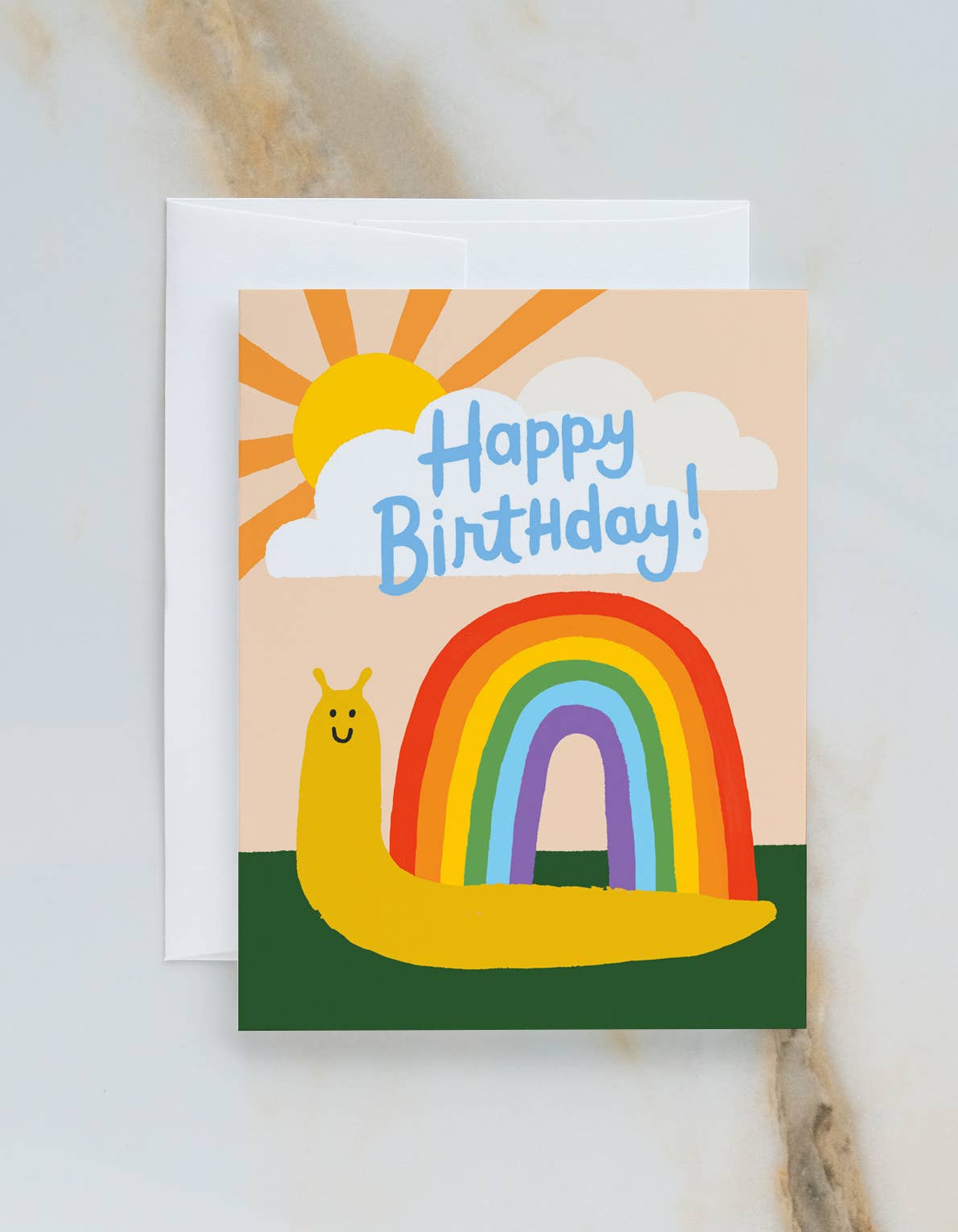 Idlewild Co. - Vente Cartes d'anniversaire - Carte de vœux d'anniversaire escargot arc-en-ciel1