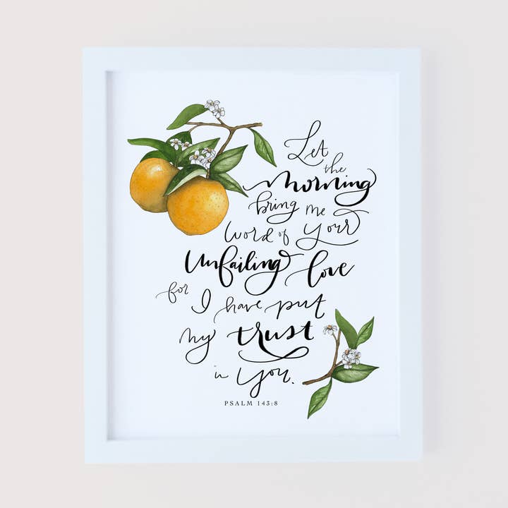 Grace Notes Ltd. - Christian Art and Gifts - Wholesale Art Print - Watercolor Bible Verse Scripture print - Psalm 143:80
