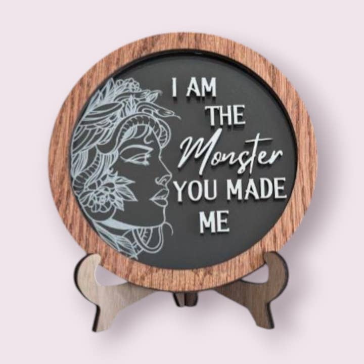 Jeg er det monster, du skabte mig | Bogreolskilt for engroshandel hos Quill & Cauldron